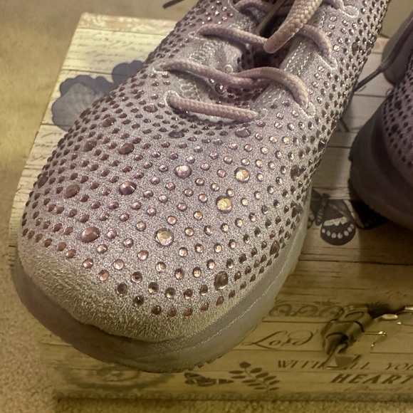 bebe Pink Rhinestone Sneakers - Picture 7 of 12